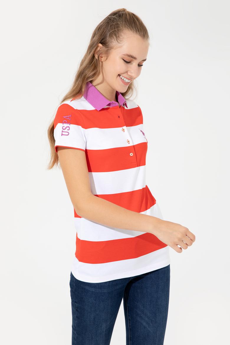 Kadın Kırmızı Polo Yaka Tişört - 50249020024