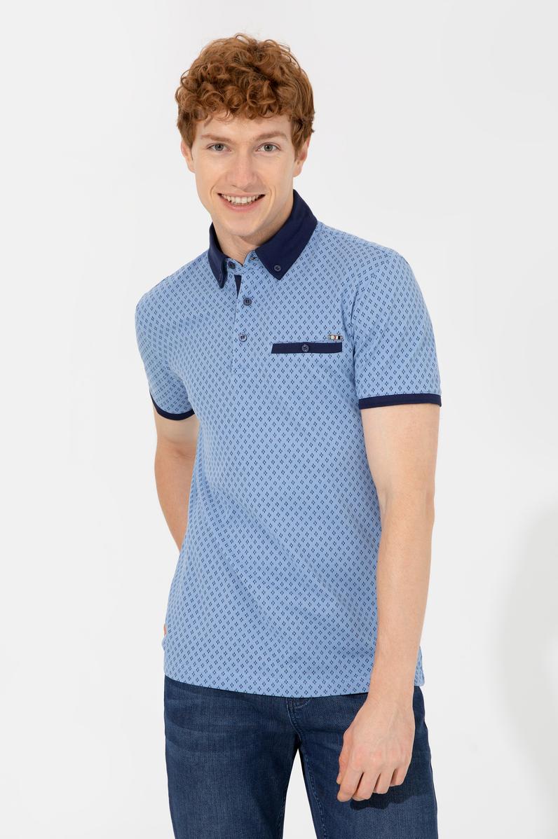 Erkek Koyu Mavi Polo Yaka Tişört