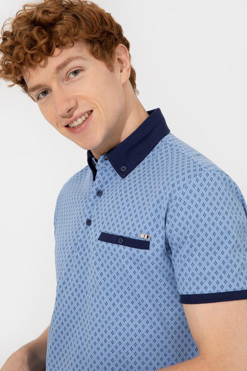 Erkek Koyu Mavi Polo Yaka Tişört