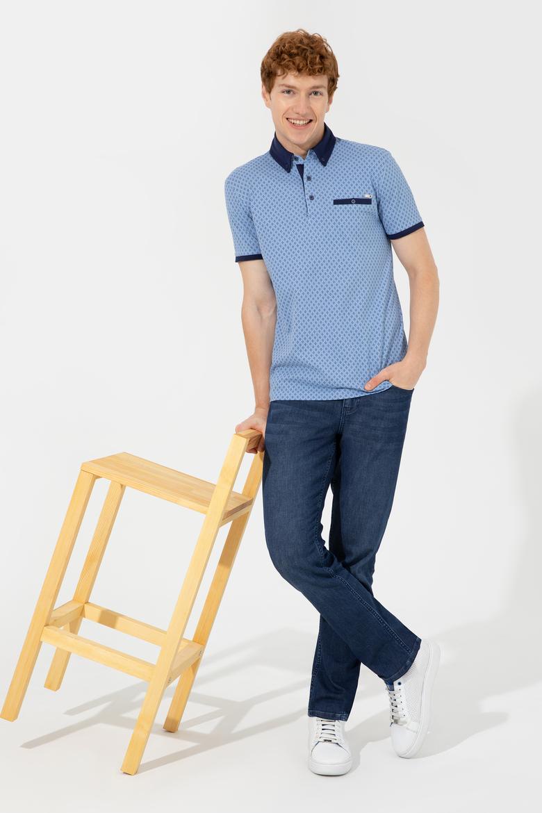 Erkek Koyu Mavi Polo Yaka Tişört - 50249185018