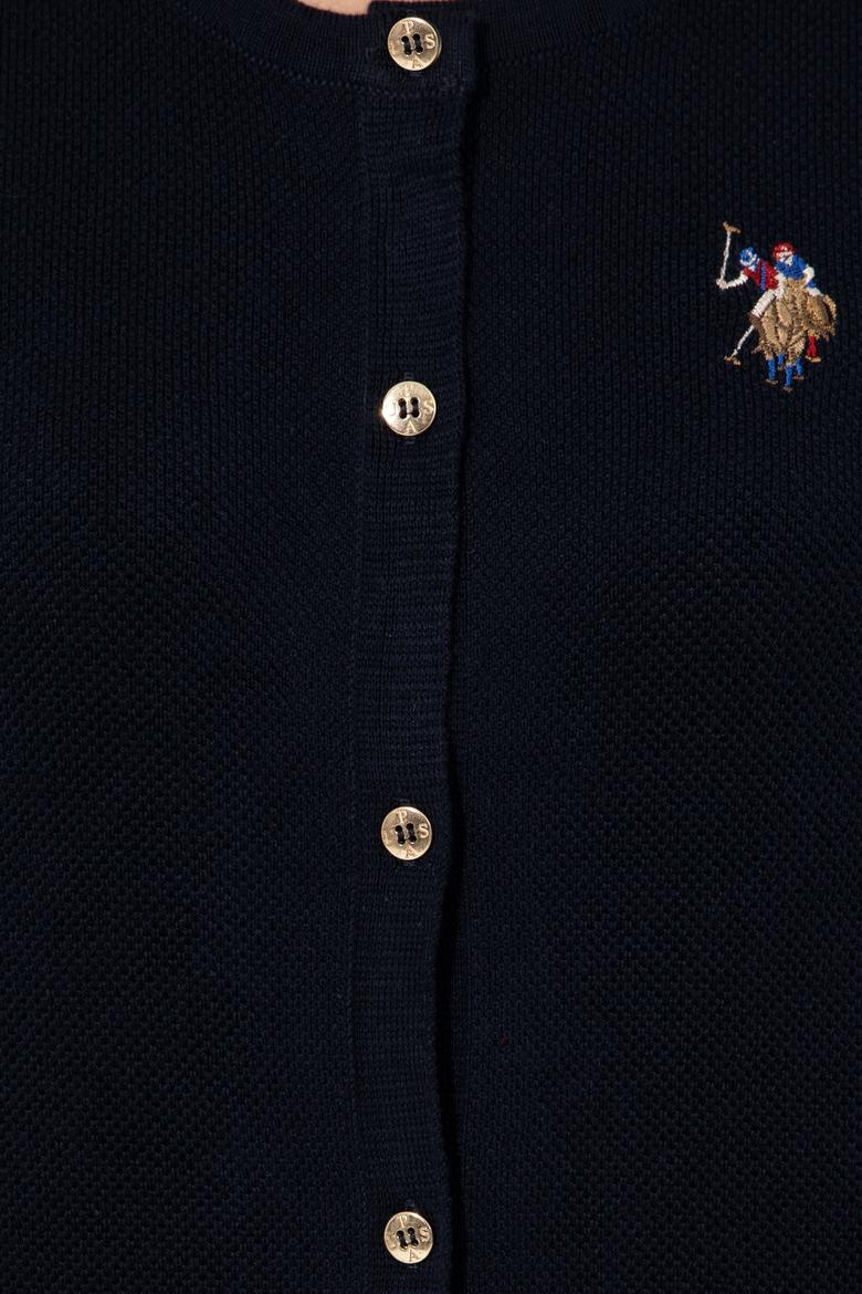 Kadın Lacivert Basic Triko Hırka - 50253697012