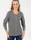 Kadın Gri Melanj Basic Triko Hırka