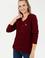 Kadın Bordo Basic Triko Hırka