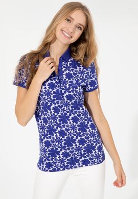 Kadın Lila Polo Yaka Tişört - 50251907008