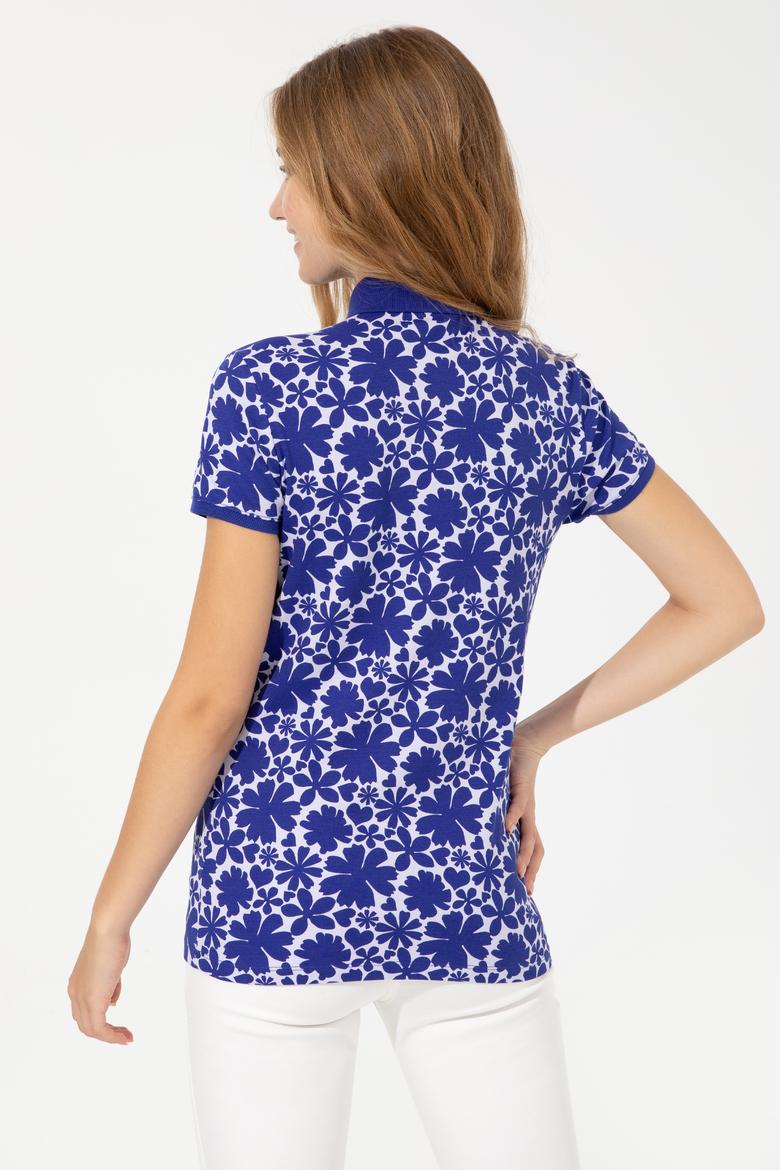 Kadın Lila Polo Yaka Tişört - 50251907008