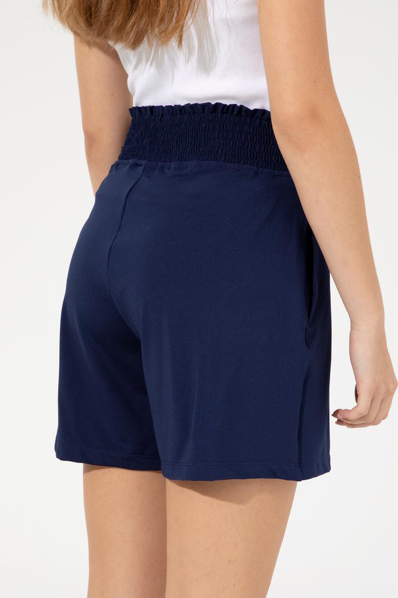 Kadın Lacivert Örme Şort - 50249068016