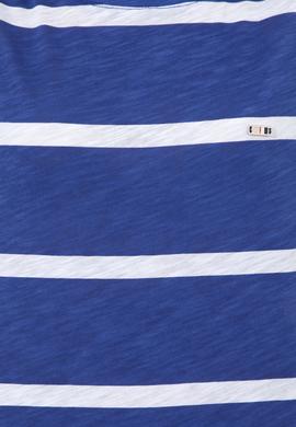 Kadın Mavi Bisiklet Yaka Tişört - 50249013052