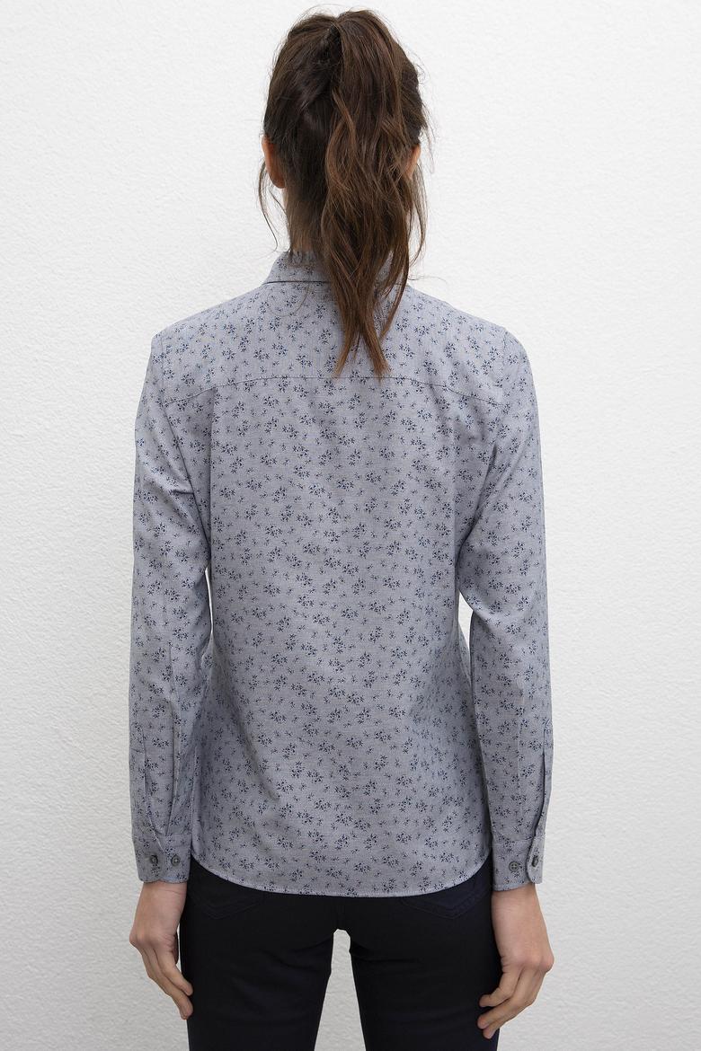 Kadın Antrasit Uzun Kollu Gömlek - 50220021030