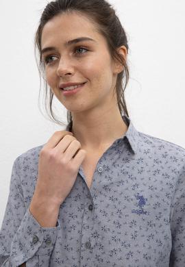 Kadın Antrasit Uzun Kollu Gömlek - 50220021030