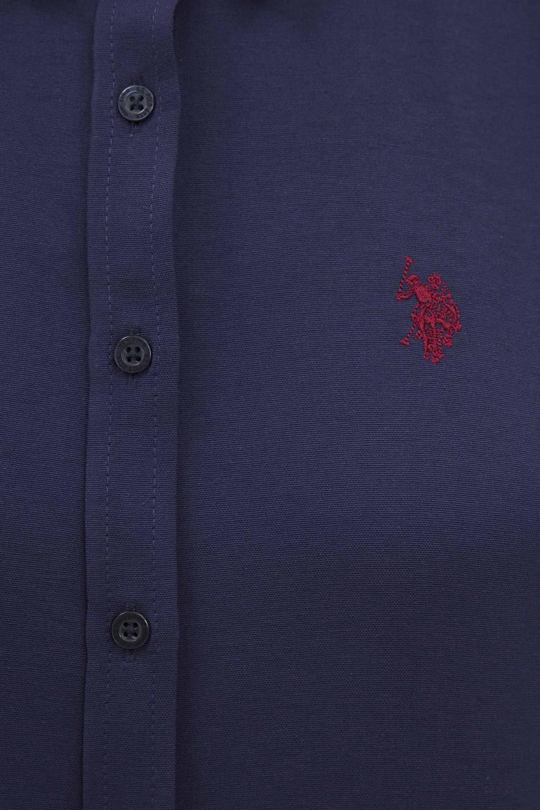 Kadın Lacivert Gömlek Uzunkol Basic - 50231191031