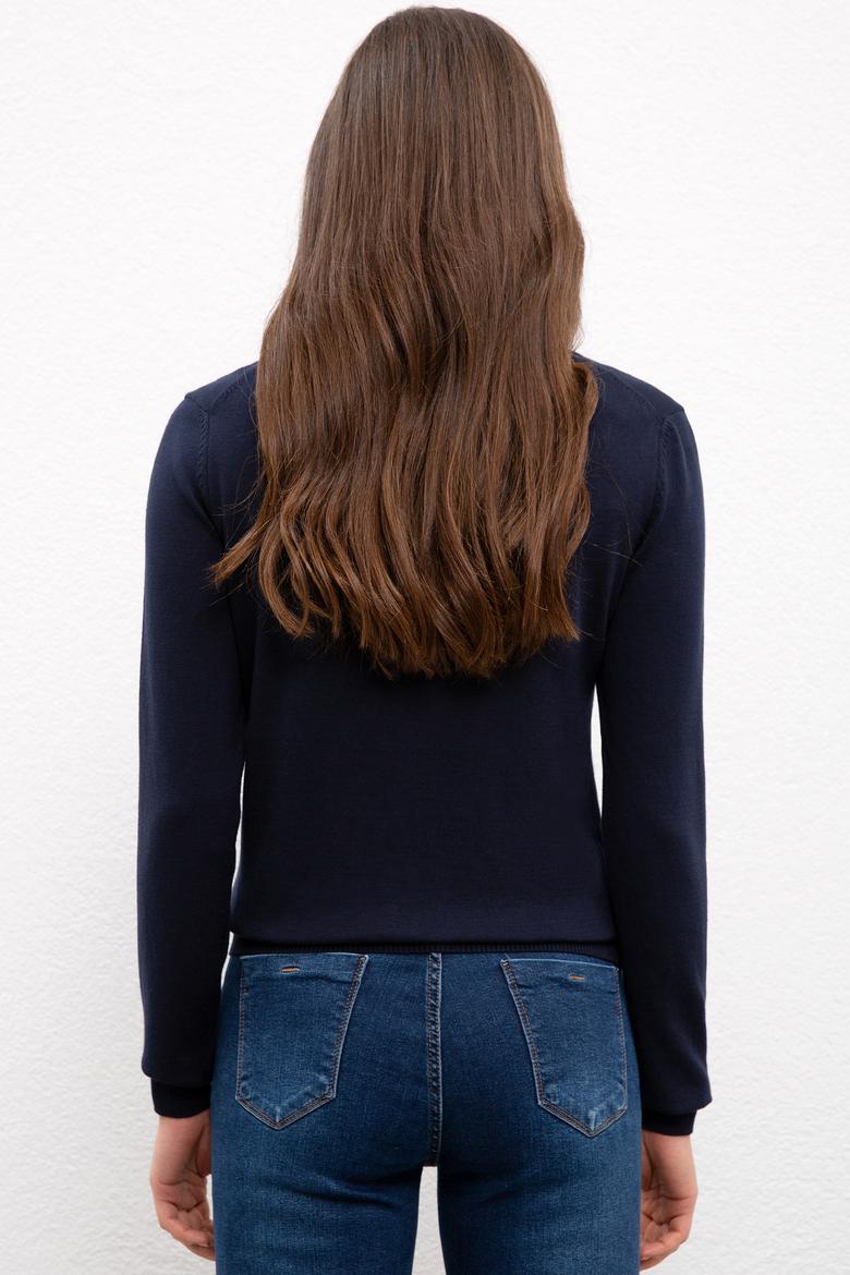 Kadın Lacivert Basic Kazak - 50224709001