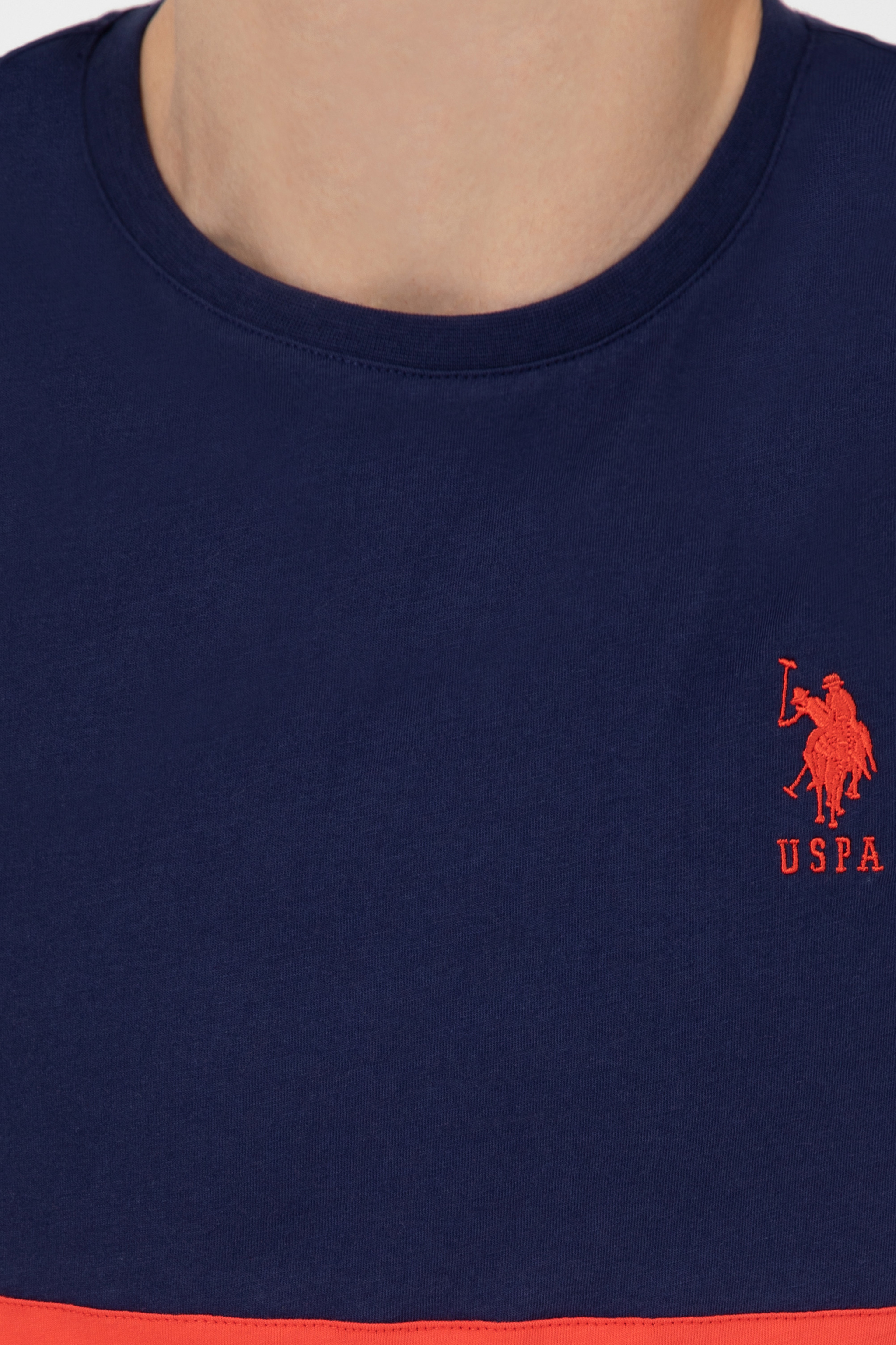 Erkek Lacivert Bisiklet Yaka T-Shirt