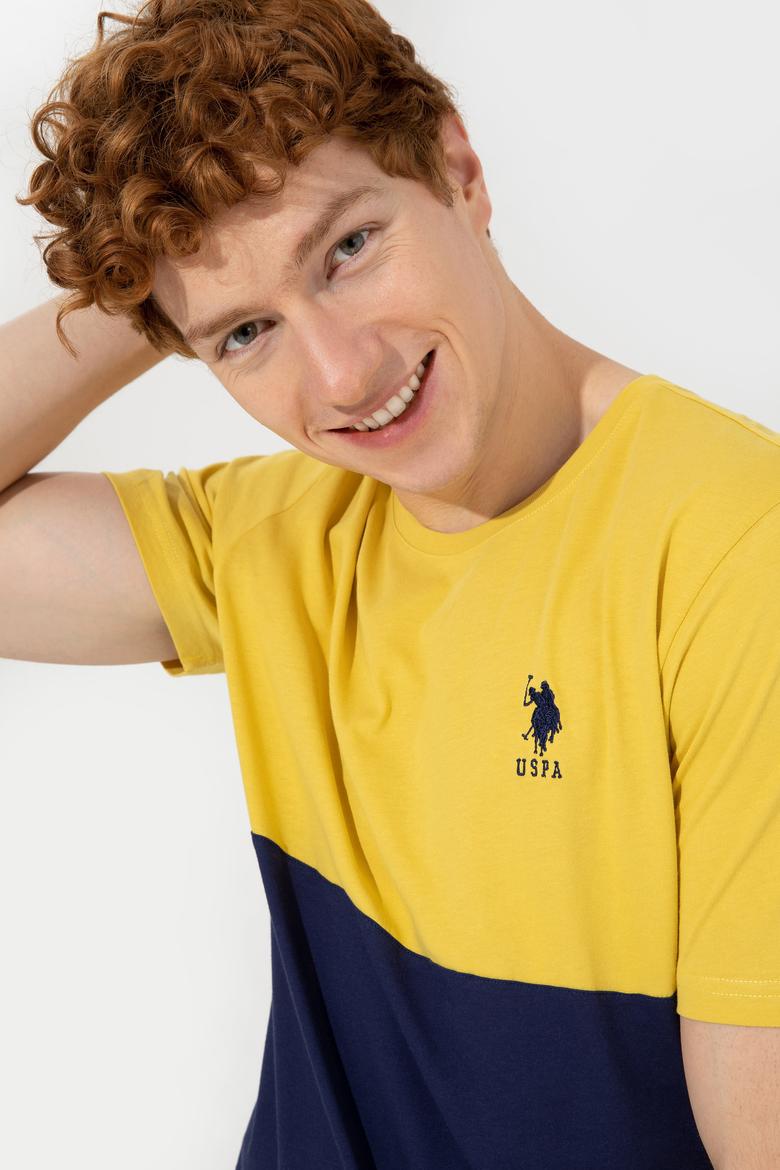 Erkek Safran Bisiklet Yaka T-Shirt - 50247328166