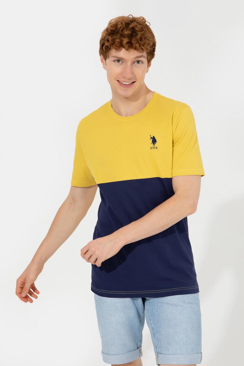 Erkek Safran Bisiklet Yaka T-Shirt - 50247328166