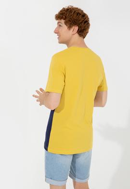 Erkek Safran Bisiklet Yaka T-Shirt - 50247328166