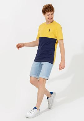 Erkek Safran Bisiklet Yaka T-Shirt - 50247328166