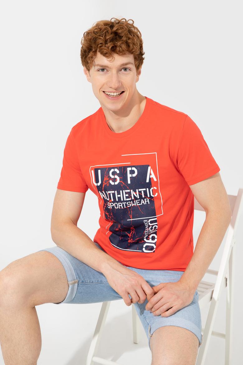 Erkek Kırmızı Bisiklet Yaka Tişört - 50246123050