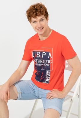 Erkek Kırmızı Bisiklet Yaka Tişört - 50246123050