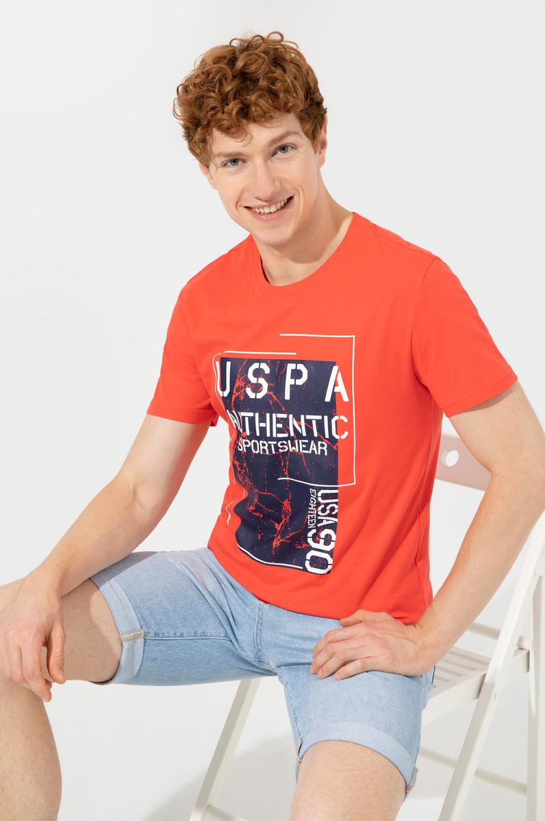 Erkek Kırmızı Bisiklet Yaka Tişört