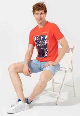 Erkek Kırmızı Bisiklet Yaka Tişört - 50246123050