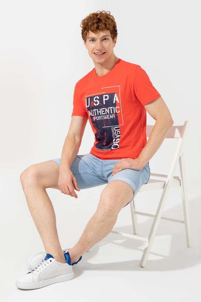 Erkek Kırmızı Bisiklet Yaka Tişört - 50246123050