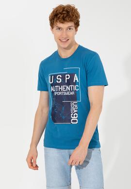 Erkek Petrol Bisiklet Yaka Tişört - 50246123040