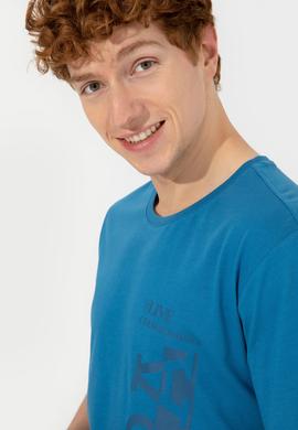 Erkek Petrol Bisiklet Yaka Tişört - 50247340176