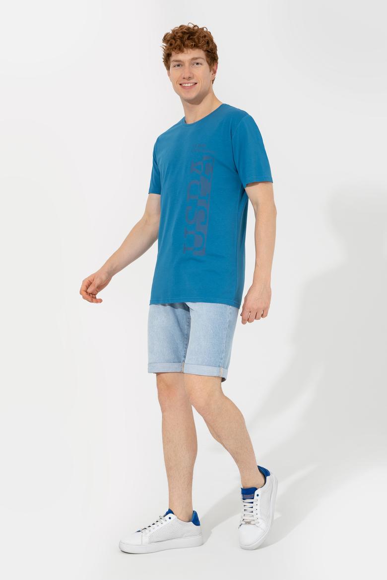 Erkek Petrol Bisiklet Yaka Tişört - 50247340176