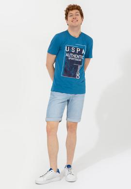 Erkek Petrol Bisiklet Yaka Tişört - 50246123040