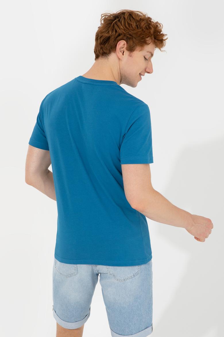 Erkek Petrol Bisiklet Yaka Tişört - 50246123040