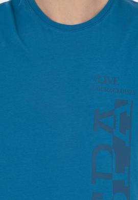 Erkek Petrol Bisiklet Yaka Tişört - 50247340176