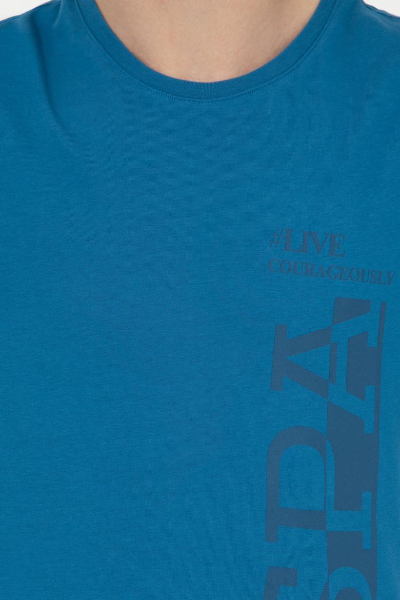 Erkek Petrol Bisiklet Yaka Tişört - 50247340176