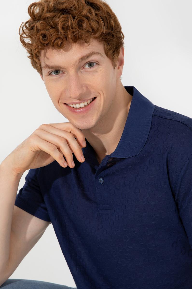 Erkek Lacivert Polo Yaka Tişört