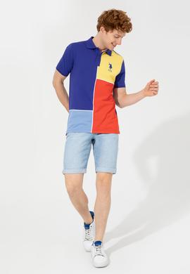 Erkek Mavi Polo Yaka Tişört - 50248519009