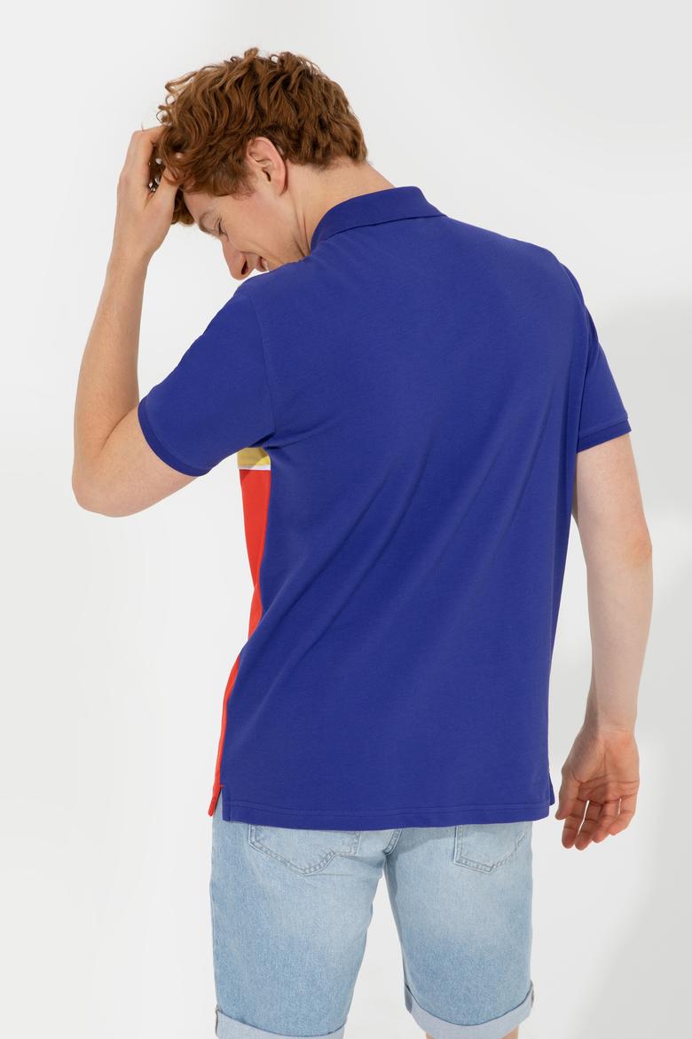 Erkek Mavi Polo Yaka Tişört - 50248519009