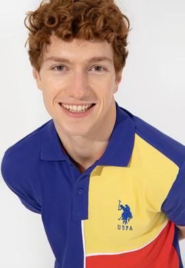 Erkek Mavi Polo Yaka Tişört - 50248519009