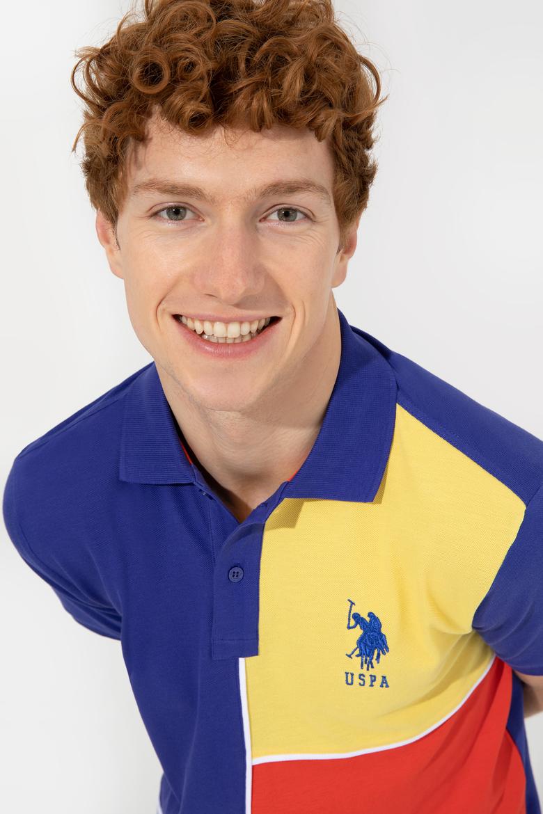 Erkek Mavi Polo Yaka Tişört - 50248519009