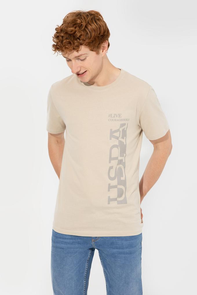 Erkek Taş Bisiklet Yaka T-Shirt