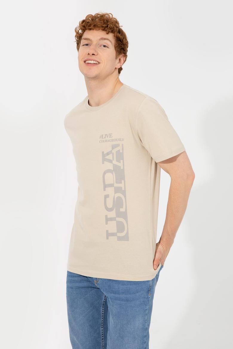 Erkek Taş Bisiklet Yaka T-Shirt - 50247340206