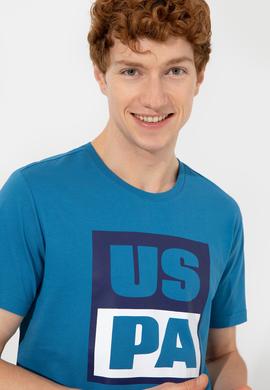 Erkek Petrol Bisiklet Yaka Tişört - 50246126059