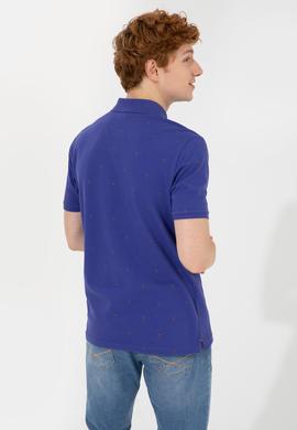 Erkek Mavi Polo Yaka Tişört - 50249159028