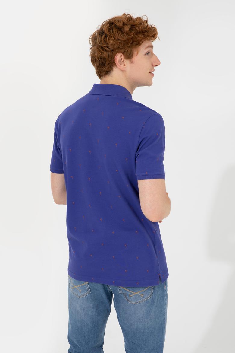 Erkek Mavi Polo Yaka Tişört - 50249159028