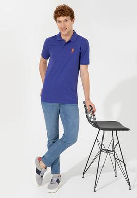 Erkek Mavi Polo Yaka Tişört - 50249159028