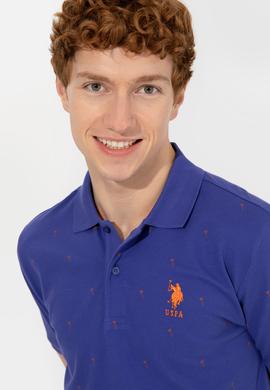 Erkek Mavi Polo Yaka Tişört - 50249159028