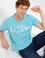 Erkek Turkuaz Bisiklet Yaka Tişört