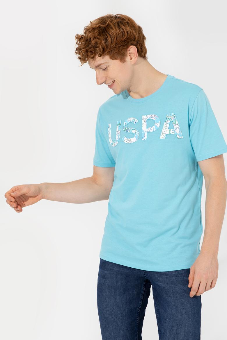 Erkek Turkuaz Bisiklet Yaka Tişört - 50248598165