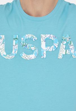 Erkek Turkuaz Bisiklet Yaka Tişört - 50248598165