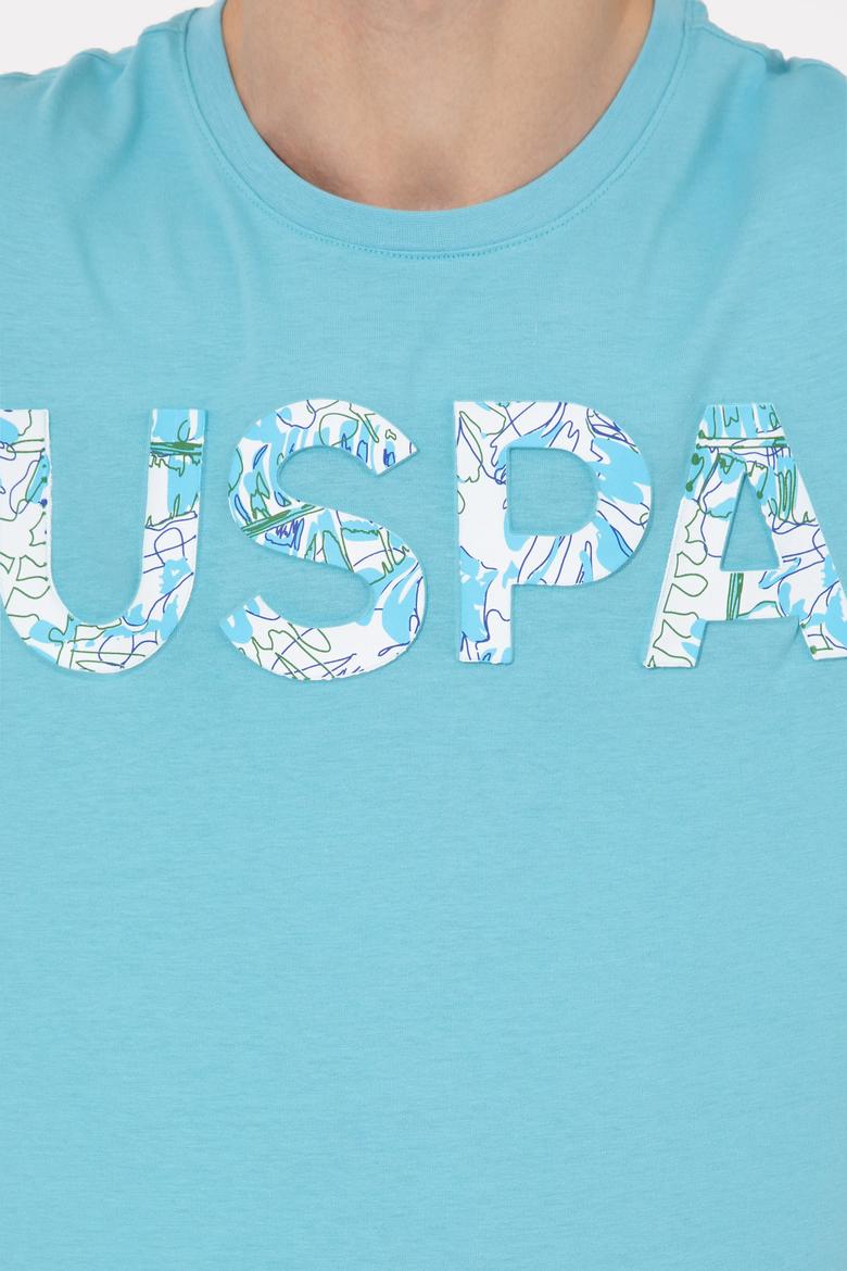 Erkek Turkuaz Bisiklet Yaka Tişört - 50248598165