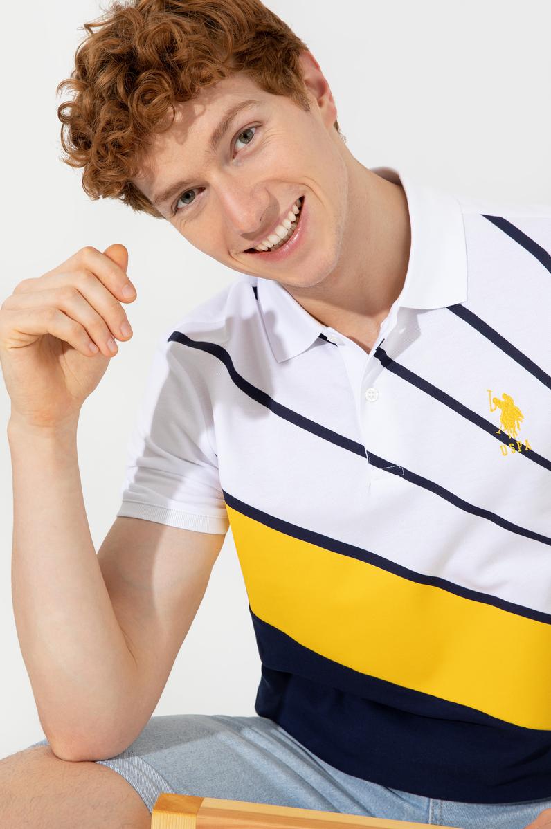 Erkek Açık Sarı Polo Yaka T-Shirt