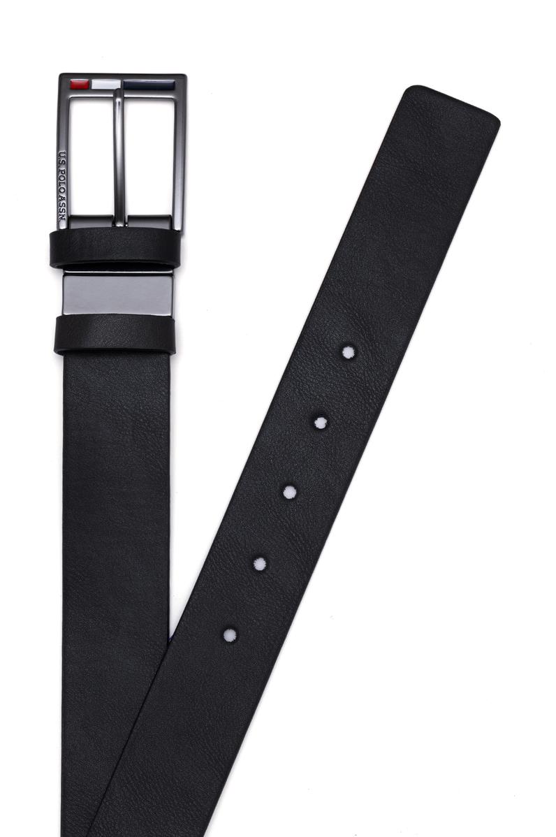 Erkek Çift Taraflı Siyah Kemer